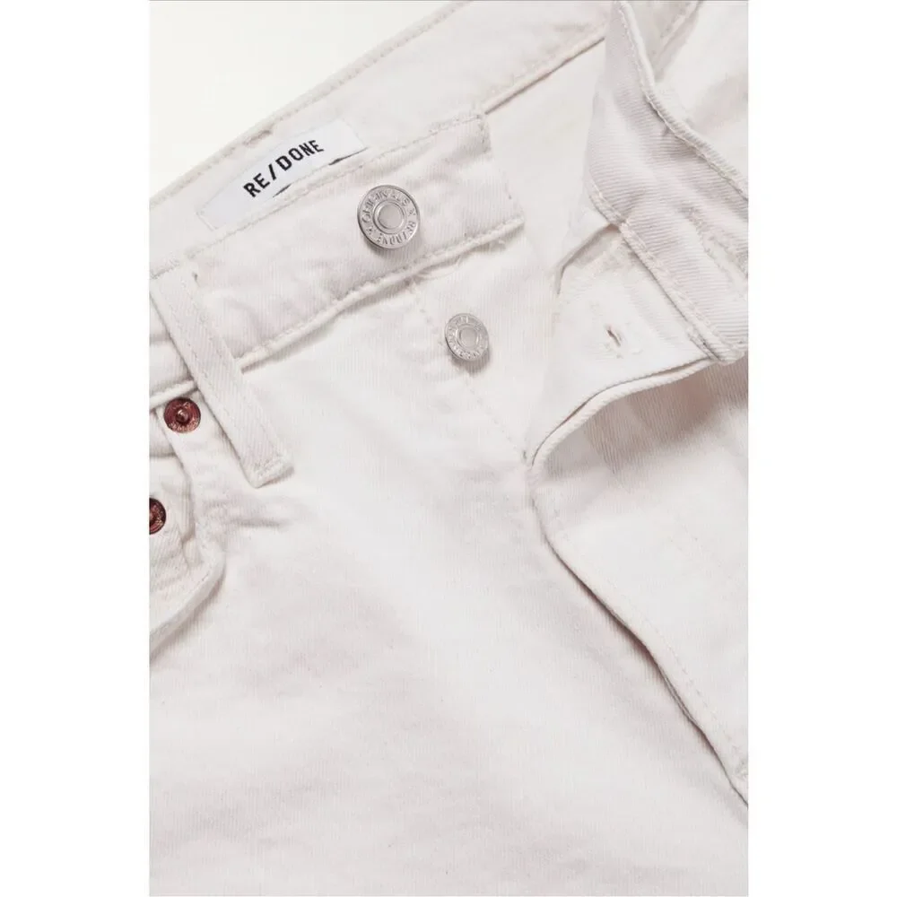 Re/Done 70’s Stove Pipe Straight Leg Jeans 27 White